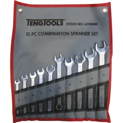 10 Piece Combination Spanner Set (Handy Tool Roll)